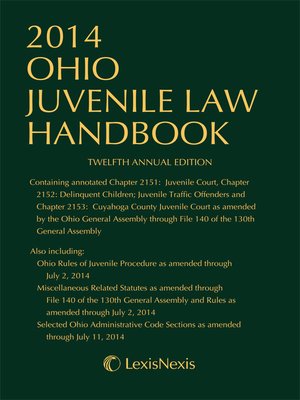 cover image of 2014 Ohio Juvenile Law Handbook